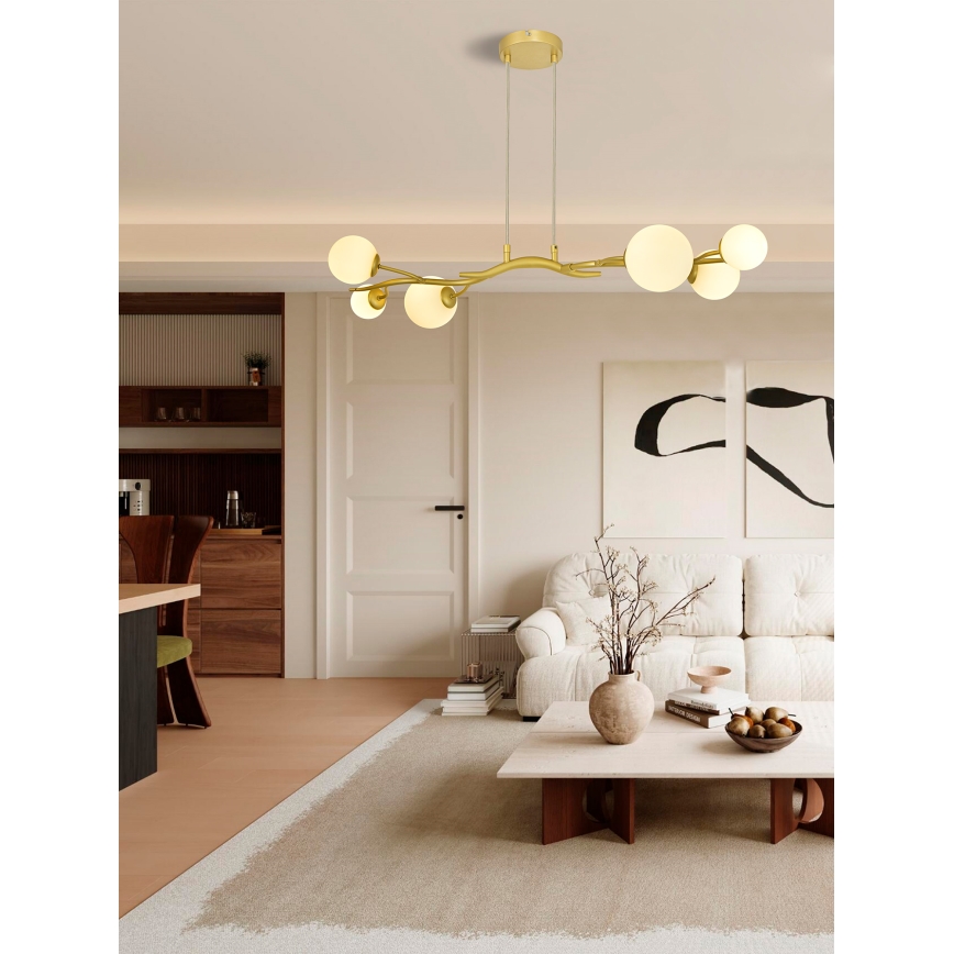Brilagi - LED Luster na lanku MISTEL 6xG9/3W/230V zlatá/biela