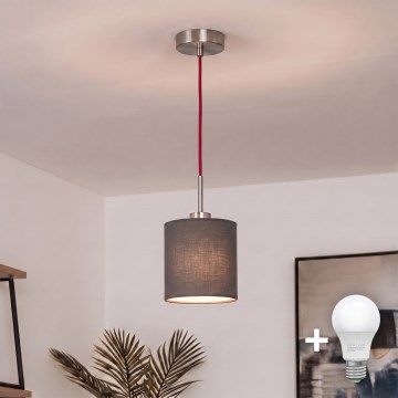 Brilagi - LED luster na lanku NUBILA 1xE27/60W/230V pr. 14 cm červená/antracit