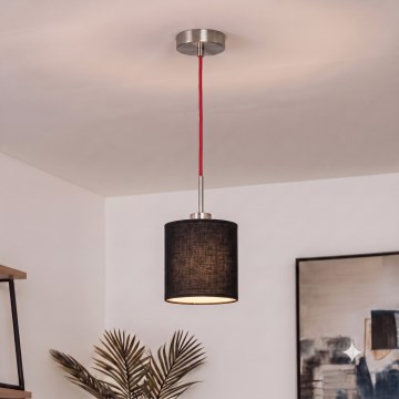 Brilagi - LED luster na lanku NUBILA 1xE27/60W/230V pr. 14 cm červená/čierna