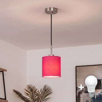 Brilagi - LED luster na lanku NUBILA 1xE27/60W/230V pr. 14 cm čierna/ružová