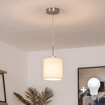 Brilagi - LED luster na lanku NUBILA 1xE27/60W/230V pr. 14 cm krémová