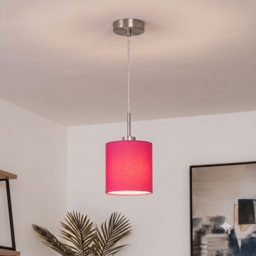 Brilagi - LED luster na lanku NUBILA 1xE27/60W/230V pr. 14 cm ružová
