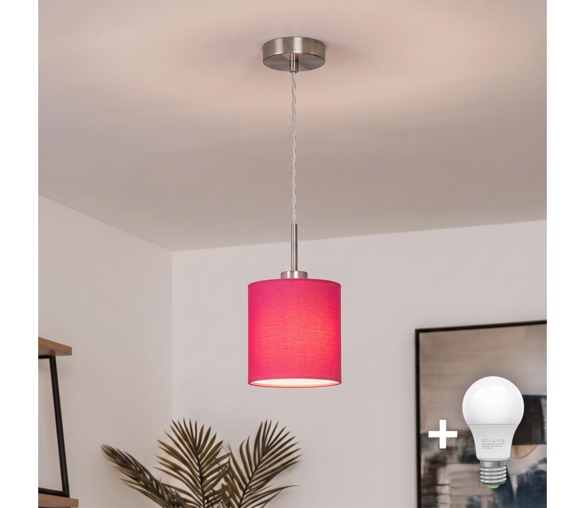 Brilagi - LED luster na lanku NUBILA 1xE27/60W/230V pr. 14 cm ružová EG32515+BG1577