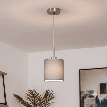 Brilagi - LED luster na lanku NUBILA 1xE27/60W/230V pr. 14 cm svetlosivá