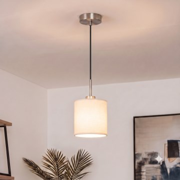 Brilagi - LED luster na lanku NUBILA 1xE27/60W/230V priemer 14 cm čierna/krémová