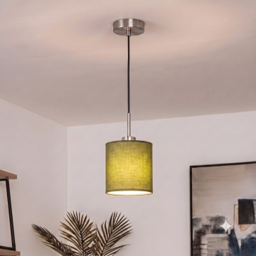 Brilagi - LED luster na lanku NUBILA 1xE27/60W/230V priemer 14 cm čierna/zelená