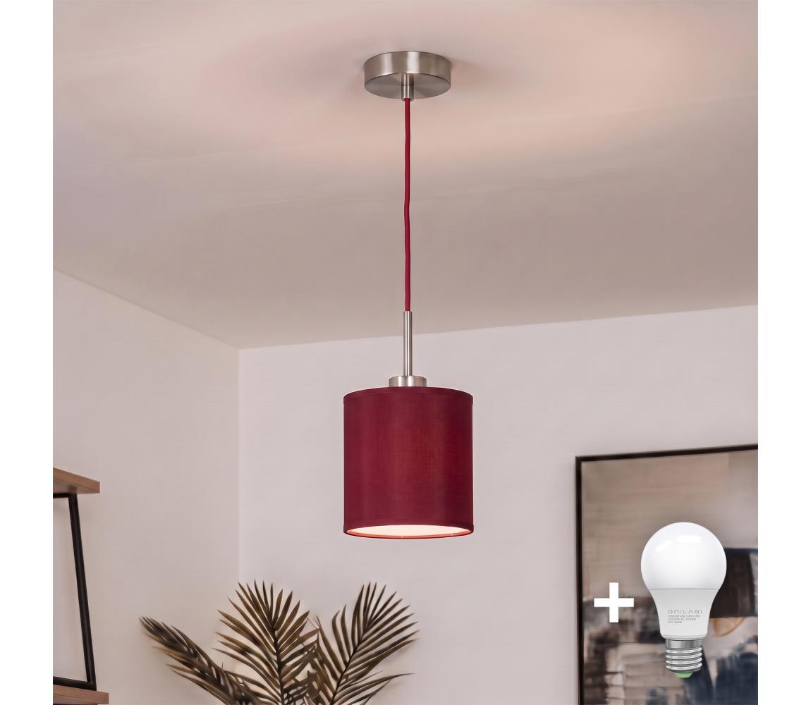 Brilagi - LED luster na lanku NUBILA 1xE27/60W/230V priemer 14 cm pompejská červená EG32516+BG1579