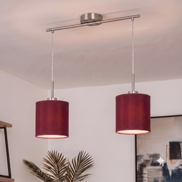 Brilagi - LED luster na lanku NUBILA 2xE27/60W/230V pompejská červená