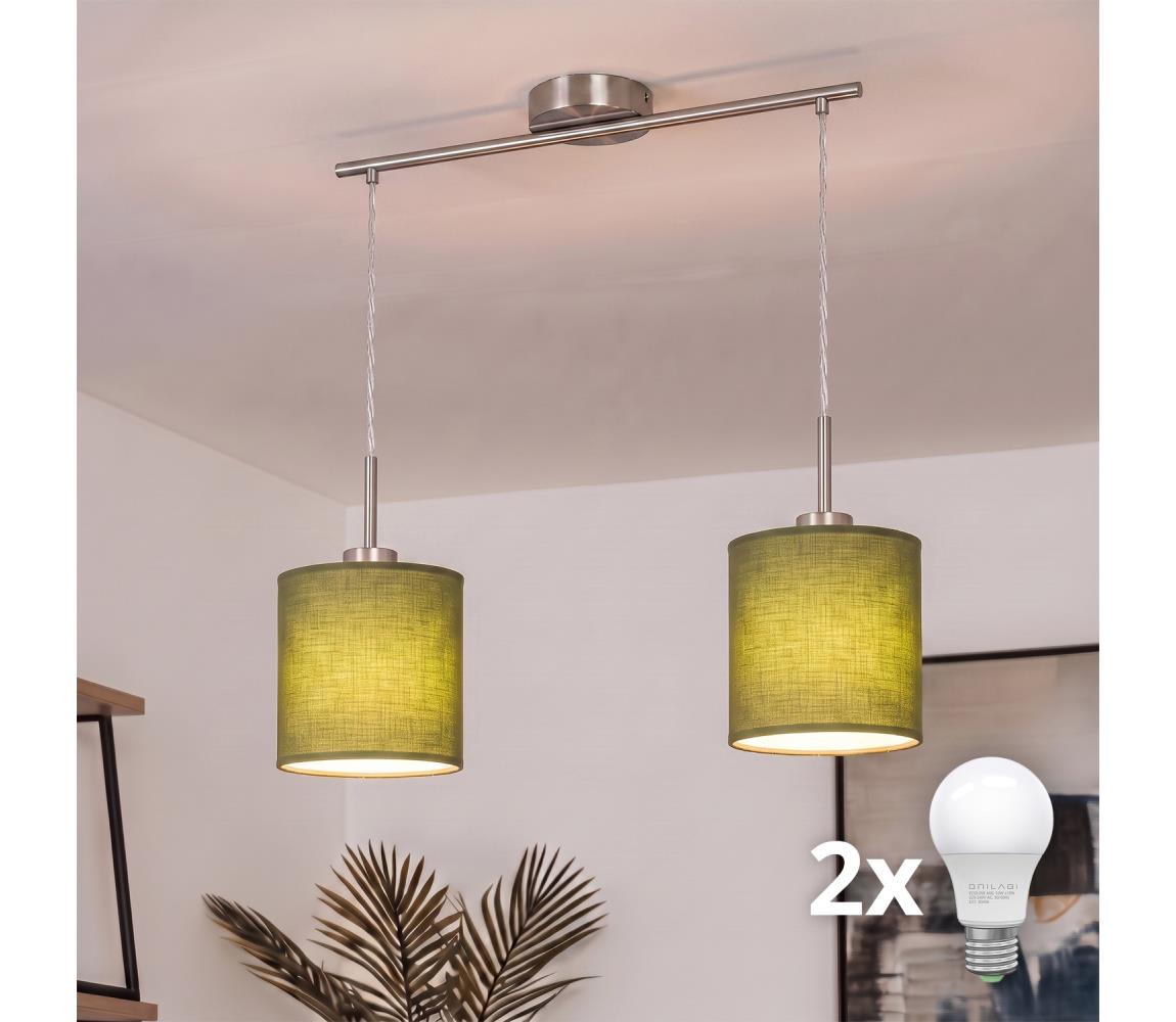 Brilagi - LED luster na lanku NUBILA 2xE27/60W/230V zelený EG32519+2xBG1576