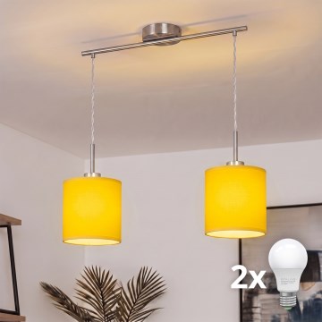 Brilagi - LED luster na lanku NUBILA 2xE27/60W/230V žltý