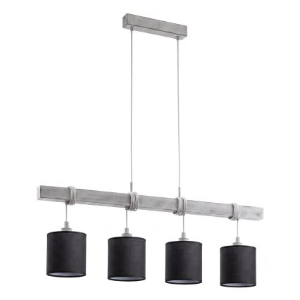 Brilagi - LED luster na lanku NUBILA 4xE27/60W/230V šedá/čierna