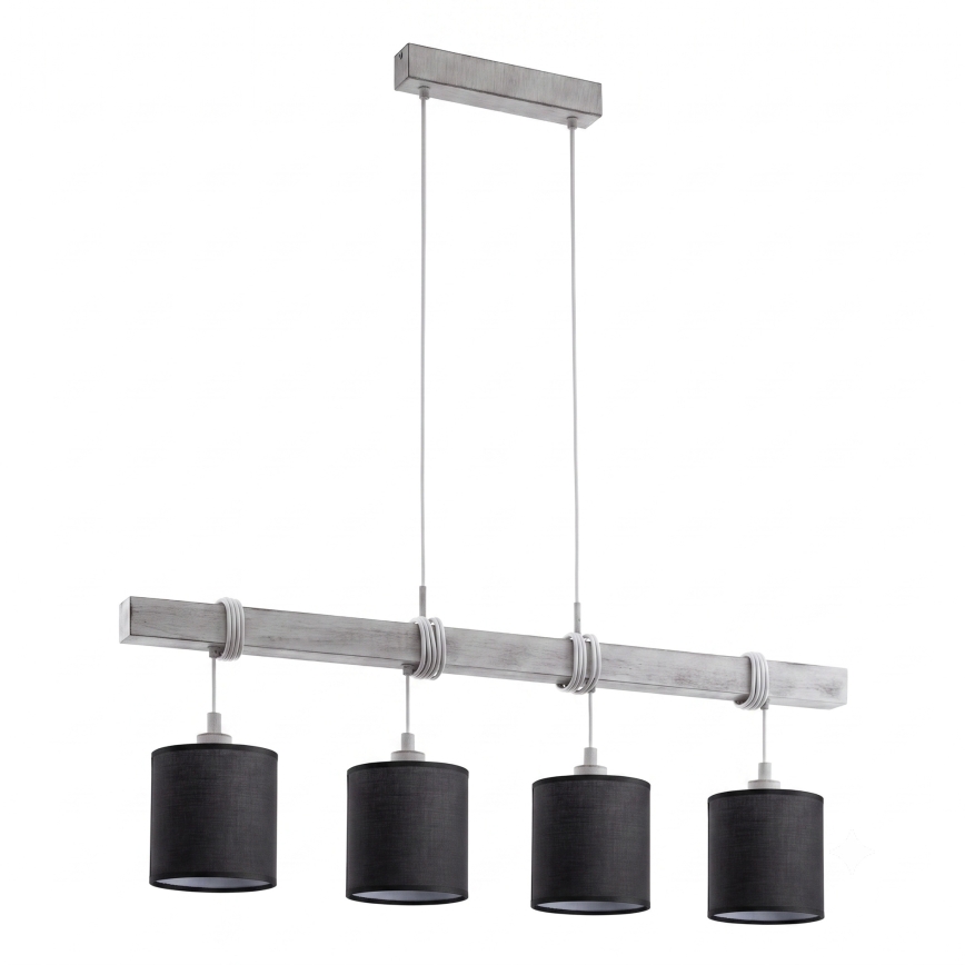 Brilagi - LED luster na lanku NUBILA 4xE27/60W/230V šedá/čierna