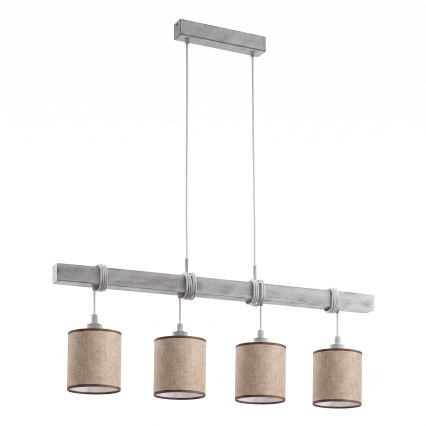 Brilagi - LED luster na lanku NUBILA 4xE27/60W/230V šedá/hnedá