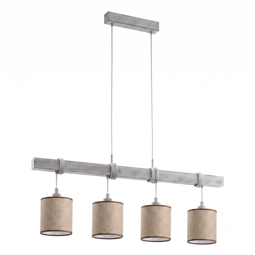 Brilagi - LED luster na lanku NUBILA 4xE27/60W/230V šedá/hnedá