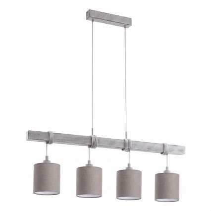 Brilagi - LED luster na lanku NUBILA 4xE27/60W/230V sivá/antracit