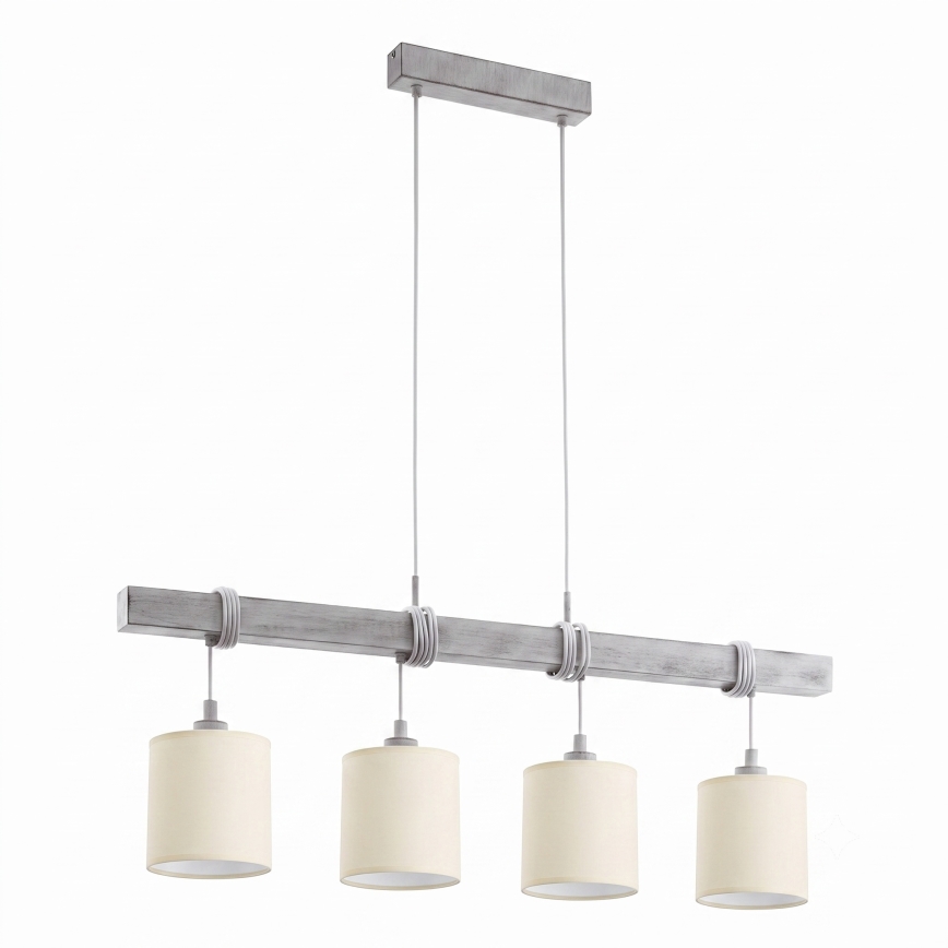 Brilagi - LED luster na lanku NUBILA 4xE27/60W/230V sivá/krémová