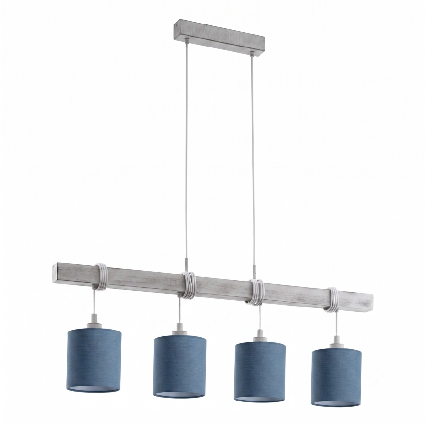 BRILAGI - LED luster na lanku NUBILA 4xE27/60W/230V sivá/tmavomodrá
