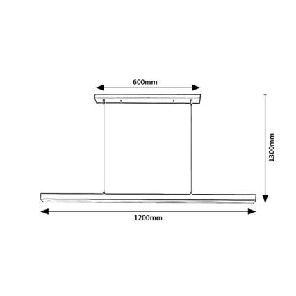 Brilagi - LED luster na lanku PAXIS LED/30W/230V 120 cm čierny