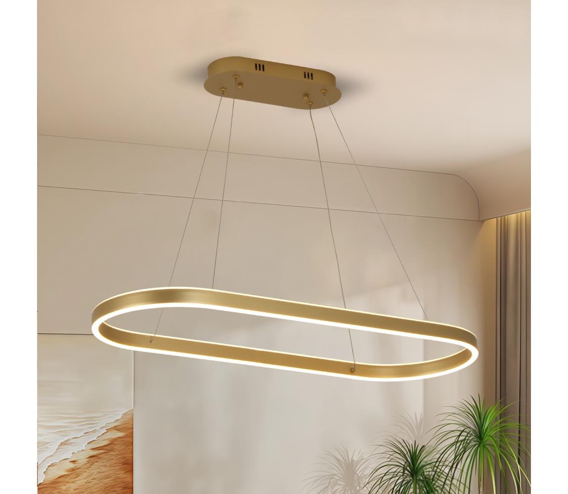 Brilagi - LED luster na lanku PONDIE LED/44W/230V 80x30 cm zlatý BRI464