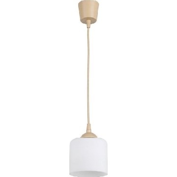 Brilagi - LED luster na lanku RETRO GLASS 1xE27/60W/230V pr. 10 cm béžová/biela