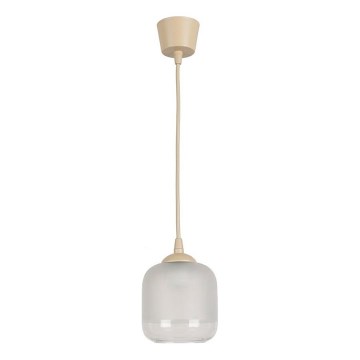 Brilagi - LED luster na lanku RETRO GLASS 1xE27/60W/230V pr. 14 cm béžová/biela