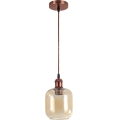 Brilagi - LED luster na lanku RETRO GLASS 1xE27/60W/230V pr. 14 cm biela/dymová hnedá