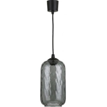 Brilagi - LED luster na lanku RETRO GLASS 1xE27/60W/230V pr. 14 cm čierna/dymovo sivá