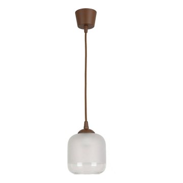 Brilagi - LED luster na lanku RETRO GLASS 1xE27/60W/230V pr. 14 cm hnedá/biela