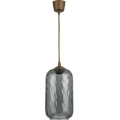 Brilagi - LED luster na lanku RETRO GLASS 1xE27/60W/230V pr. 14 cm hnedá/dymovo sivá