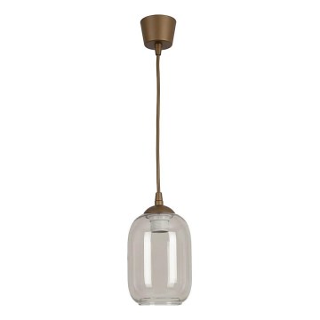 Brilagi - LED luster na lanku RETRO GLASS 1xE27/60W/230V pr. 14 cm hnedá/dymovošedá