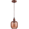 Brilagi - LED luster na lanku RETRO GLASS 1xE27/60W/230V pr. 14 cm medená/dymovo-hnedá