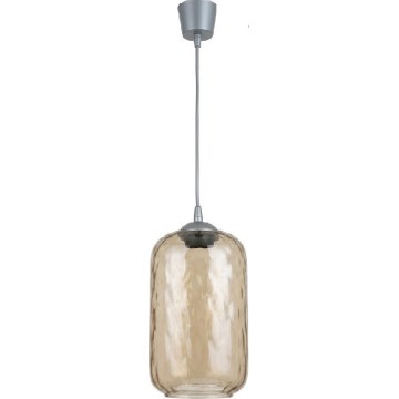 Brilagi - LED luster na lanku RETRO GLASS 1xE27/60W/230V pr. 14 cm strieborná/dymová hnedá