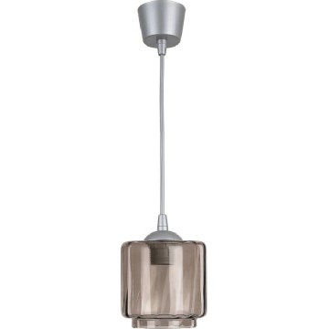 Brilagi - LED luster na lanku RETRO GLASS 1xE27/60W/230V pr. 15 cm strieborná/dymová béžová