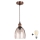 Brilagi - LED luster na lanku RETRO GLASS 1xE27/60W/230V pr. 17 cm medená/dymovo-béžová