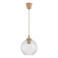 Brilagi - LED luster na lanku RETRO GLASS 1xE27/60W/230V pr. 18 cm béžová/číra