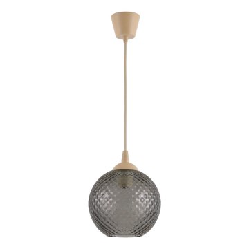 Brilagi - LED luster na lanku RETRO GLASS 1xE27/60W/230V pr. 18 cm béžová/dymovošedá