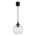 Brilagi - LED luster na lanku RETRO GLASS 1xE27/60W/230V pr. 18 cm čierna/číra