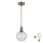 Brilagi - LED luster na lanku RETRO GLASS 1xE27/60W/230V pr. 18 cm medený/číry