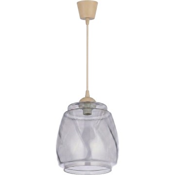 Brilagi - LED luster na lanku RETRO GLASS 1xE27/60W/230V pr. 26 cm béžová/dymová sivá