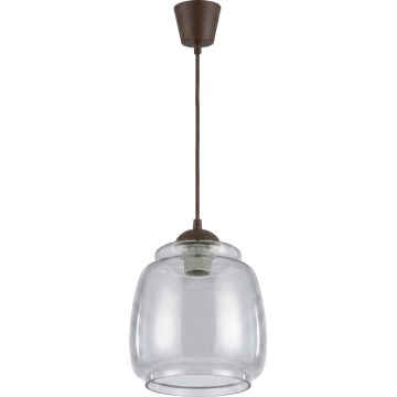 Brilagi - LED luster na lanku RETRO GLASS 1xE27/60W/230V pr. 26 cm hnedá/dymovo-sivá