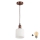 Brilagi - LED luster na lanku RETRO GLASS 1xE27/60W/230V priemer 13 cm medená/biela