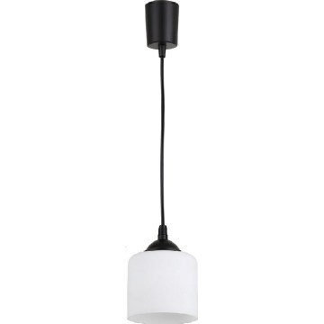 Brilagi - LED luster na lanku RETRO GLASS 1xE27/60W/230V priemer 14 cm čierna/biela