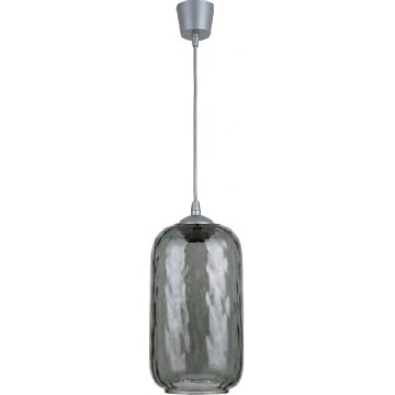 Brilagi - LED luster na lanku RETRO GLASS 1xE27/60W/230V priemer 14 cm strieborná/dymová šedá