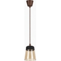 Brilagi - LED luster na lanku RETRO GLASS 1xE27/60W/230V priemer 15,5 cm hnedá/dymová béžová/čierna