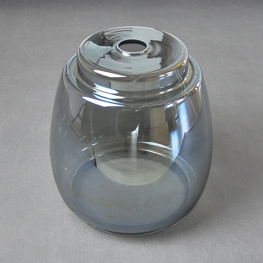 BRILAGI - LED luster na lanku RETRO GLASS 2xE27/60W/230V matný chróm/dymovo šedá