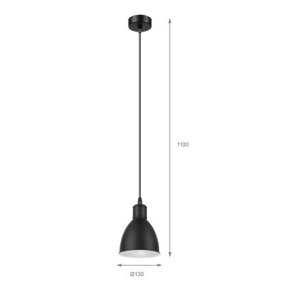 Brilagi - LED luster na lanku RIDDY 1xE27/60W/230V čierna