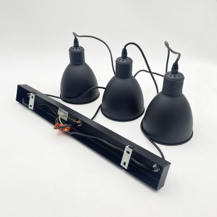 Brilagi - LED luster na lanku RIDDY 3xE27/60W/230V čierna