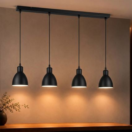 BRILAGI - LED luster na lanku RIDDY 4xE27/60W/230V čierny
