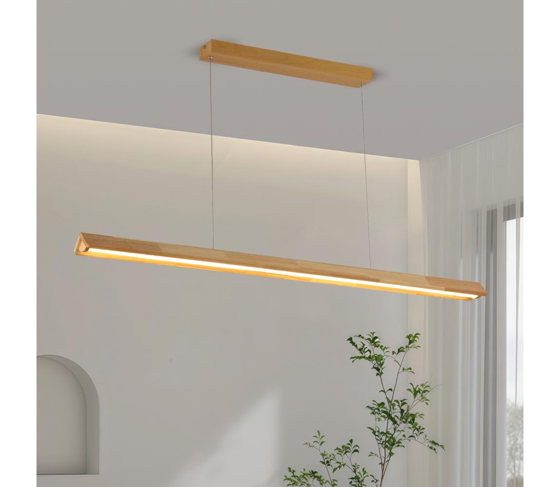 Brilagi - LED luster na lanku UMEA WOOD LED/30W/230V 120 cm drevo BRI456
