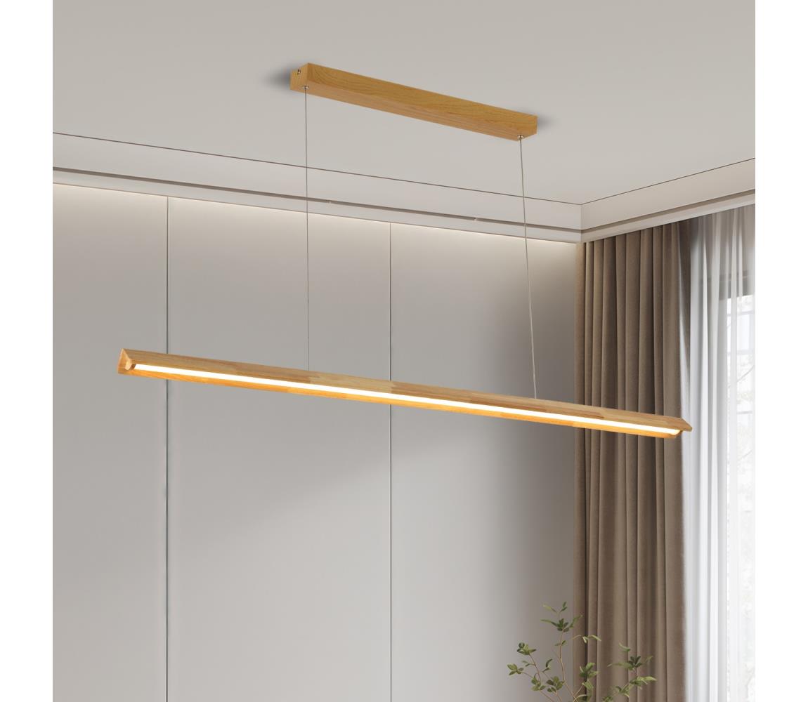 Brilagi - LED luster na lanku UMEA WOOD LED/40W/230V 150 cm drevo BRI457